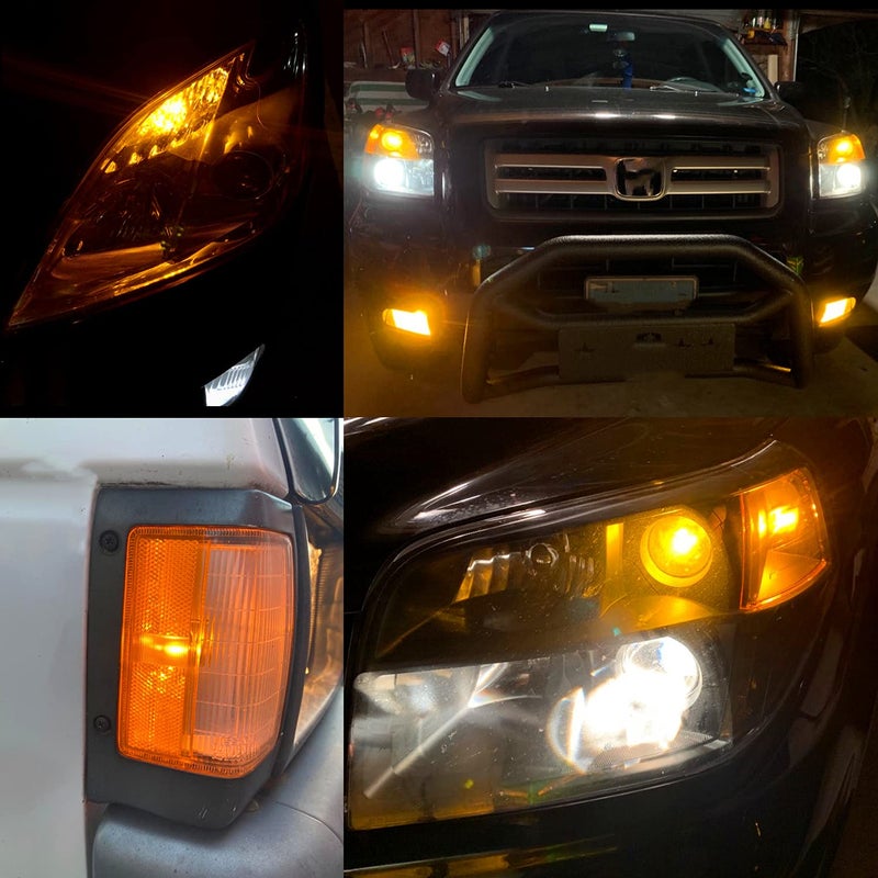 Alla Lighting 4pcs 168 194 LED Bulb, Amber Yellow Super Bright T10 Wedge Marker, Interior Map, Dome, Trunk Lights 194NA 175 168 2825 W5W 5630-SMD Upgrade - Image 2